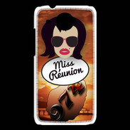 Coque HTC Desire 601 Miss Réunion Brune
