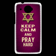 Coque HTC Desire 601 Keep Calm and Pray jewish Rose