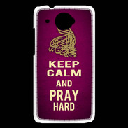 Coque HTC Desire 601 Keep Calm and Pray Muslim Rose