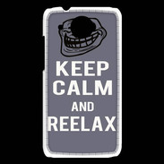 Coque HTC Desire 601 Keep Calm and Reelax Gris