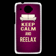 Coque HTC Desire 601 Keep Calm and Reelax Rose