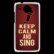 Coque HTC Desire 601 Keep Calm and Sing Rouge