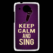 Coque HTC Desire 601 Keep Calm and Sing Violet