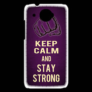 Coque HTC Desire 601 Keep Calm and Stay strong Violet