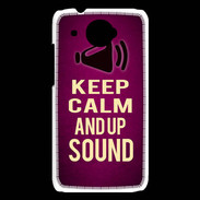 Coque HTC Desire 601 Keep Calm and Up Sound Rose