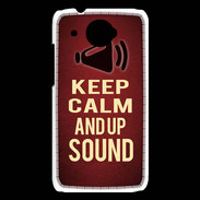 Coque HTC Desire 601 Keep Calm and Up Sound Rouge