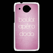 Coque HTC Desire 601 Boulot Apéro Dodo Rose ZG