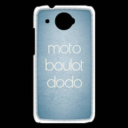 Coque HTC Desire 601 Moto Boulot Dodo Bleu ZG