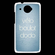 Coque HTC Desire 601 Vélo Boulot Dodo Bleu ZG