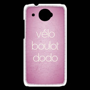 Coque HTC Desire 601 Vélo Boulot Dodo Rose ZG