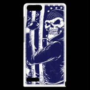 Coque Huawei Ascend G6 Tête de mort Biker USA
