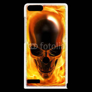Coque Huawei Ascend G6 crâne en feu
