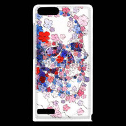 Coque Huawei Ascend G6 Skull en fleurs