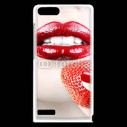 Coque Huawei Ascend G6 Bouche sexy rouge à lèvre gloss rouge fraise