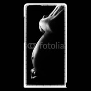 Coque Huawei Ascend G6 Femme enceinte en noir et blanc