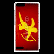 Coque Huawei Ascend G6 Cupidon sur fond rouge