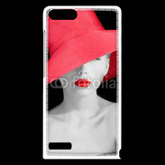 Coque Huawei Ascend G6 Femme élégante en noire et rouge 10