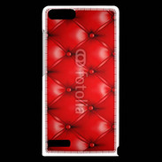 Coque Huawei Ascend G6 Capitonnage cuir rouge