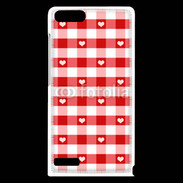 Coque Huawei Ascend G6 Mode vichy rouge avec coeur