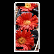 Coque Huawei Ascend G6 Fleurs Zen rouge 10