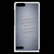 Coque Huawei Ascend G6 Public génie Bleu Citation Oscar Wilde
