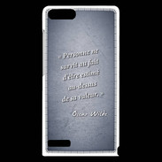 Coque Huawei Ascend G6 Survie valeur Bleu Citation Oscar Wilde