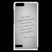 Coque Huawei Ascend G6 Tragédie Gris Citation Oscar Wilde