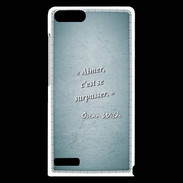 Coque Huawei Ascend G6 Aimer Turquoise Citation Oscar Wilde