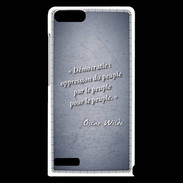 Coque Huawei Ascend G6 Démocratie Bleu Citation Oscar Wilde