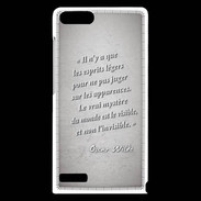 Coque Huawei Ascend G6 Esprits légers Gris Citation Oscar Wilde