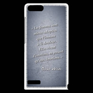 Coque Huawei Ascend G6 Femmes émotions Bleu Citation Oscar Wilde