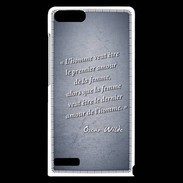 Coque Huawei Ascend G6 Homme veut Bleu Citation Oscar Wilde