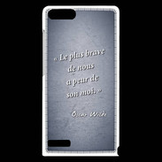 Coque Huawei Ascend G6 Brave Bleu Citation Oscar Wilde