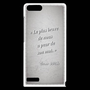 Coque Huawei Ascend G6 Brave Gris Citation Oscar Wilde