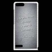 Coque Huawei Ascend G6 Brave Noir Citation Oscar Wilde