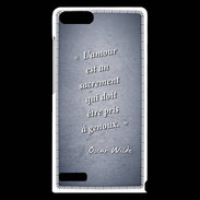 Coque Huawei Ascend G6 Sacrement amour Bleu Citation Oscar Wilde