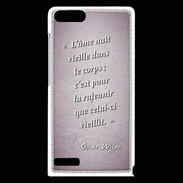 Coque Huawei Ascend G6 Ame nait Rose Citation Oscar Wilde