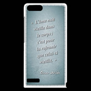 Coque Huawei Ascend G6 Ame nait Turquoise Citation Oscar Wilde
