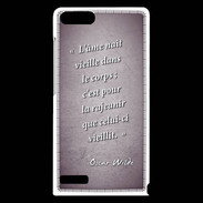 Coque Huawei Ascend G6 Ame nait Violet Citation Oscar Wilde