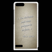 Coque Huawei Ascend G6 Ami poignardée Sepia Citation Oscar Wilde