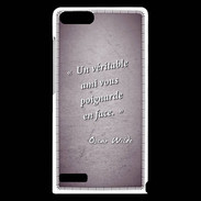 Coque Huawei Ascend G6 Ami poignardée Violet Citation Oscar Wilde