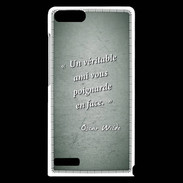 Coque Huawei Ascend G6 Ami poignardée Vert Citation Oscar Wilde