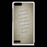 Coque Huawei Ascend G6 Avis gens Sepia Citation Oscar Wilde