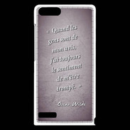 Coque Huawei Ascend G6 Avis gens violet Citation Oscar Wilde