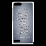 Coque Huawei Ascend G6 Bons heureux Bleu Citation Oscar Wilde