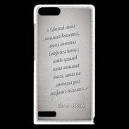 Coque Huawei Ascend G6 Bons heureux Gris Citation Oscar Wilde