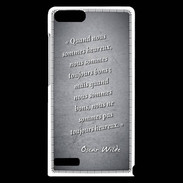 Coque Huawei Ascend G6 Bons heureux Noir Citation Oscar Wilde