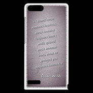 Coque Huawei Ascend G6 Bons heureux Violet Citation Oscar Wilde