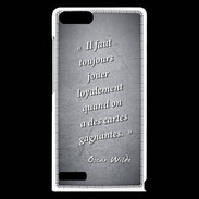 Coque Huawei Ascend G6 Cartes gagnantes Noir Citation Oscar Wilde