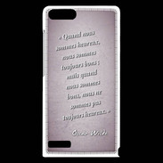 Coque Huawei Ascend G6 Bons heureux Rose Citation Oscar Wilde